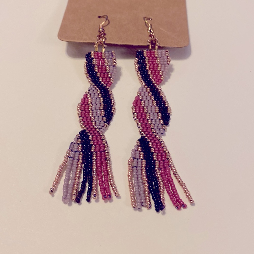 Earrings, Hand Beaded